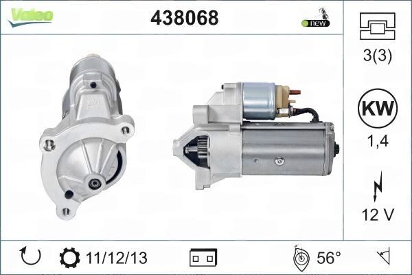 Citröen Berlingo M49 Marş Motoru 12V 1.4 KW VALEO 438068