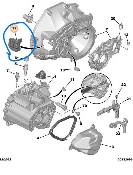 Citröen C2 Debriyaj Çatal Körügü PSA Orijinal 2121.56