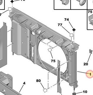 Citroen C4 Fan Panel Sekmanı Psa 7937.L4