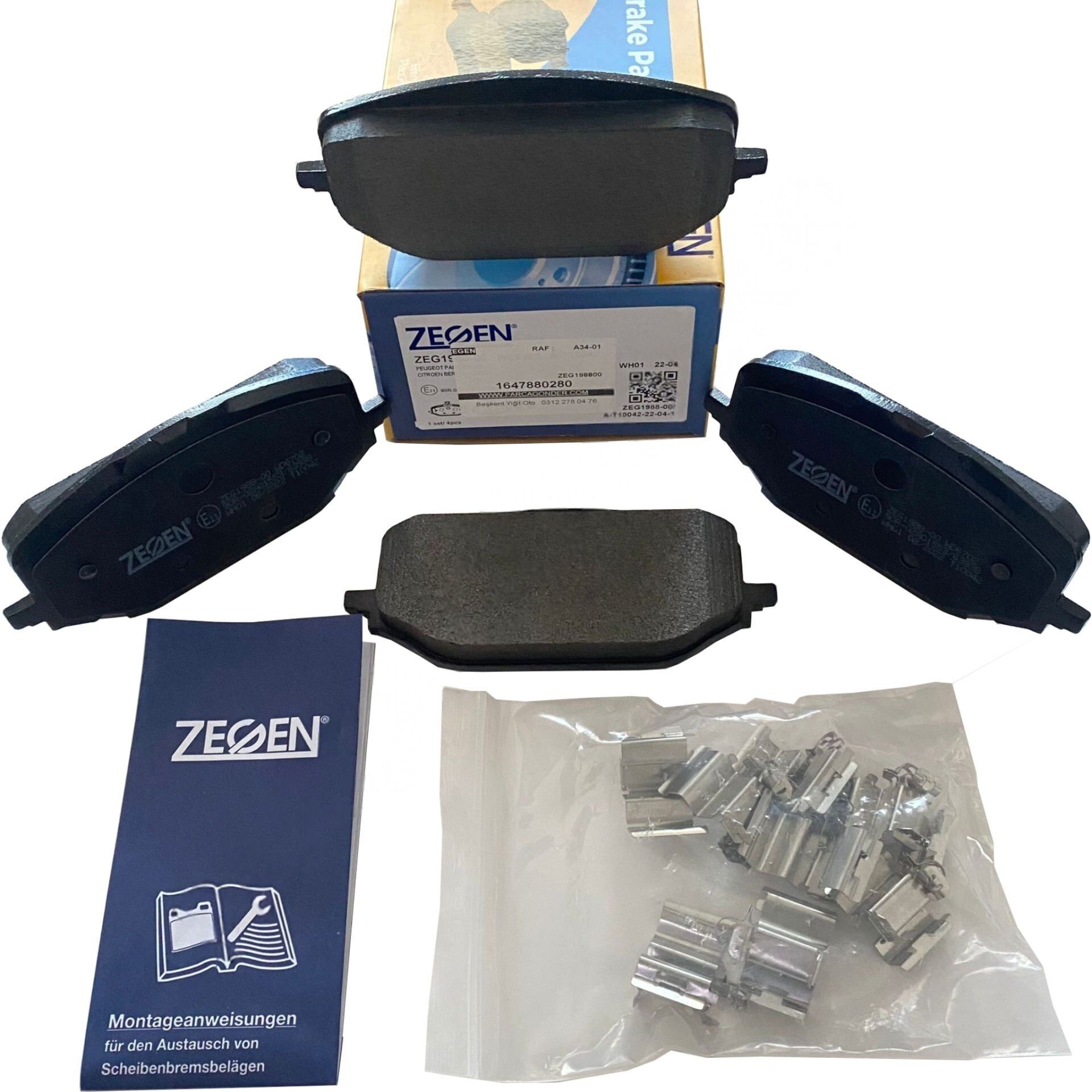 Citroen C5 X Ön Fren Balatası Zegen 1647880280