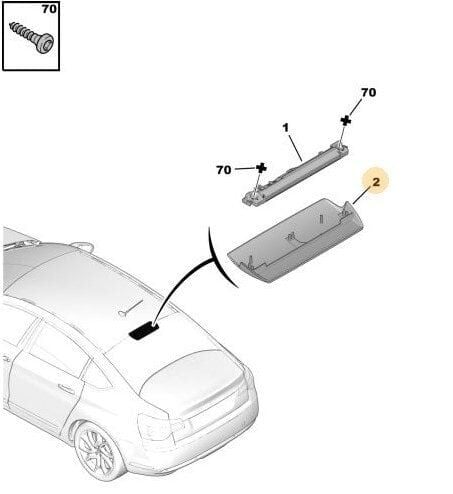 Citroen C5 X7 3.Stop Fren Lambası Kapağı Orijinal Psa 6350.EA