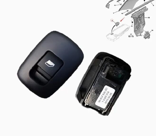 Citröen C5 X7 Arka Cam Düğmesi PSA Orijinal 6490.C6