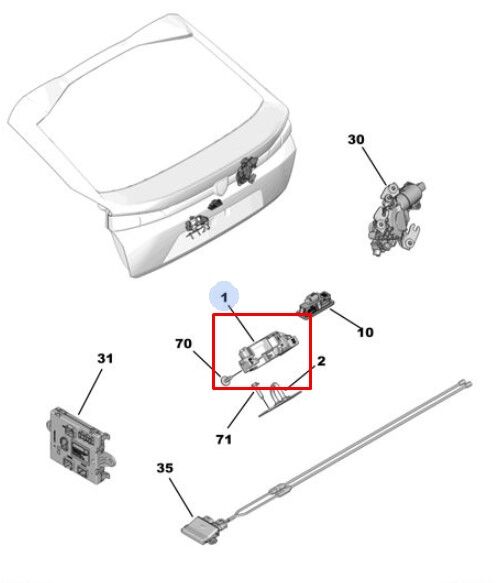 DS DS4 II Bagaj Kapağı Kilidi Motorlu PSA Orijinal 8719.H4
