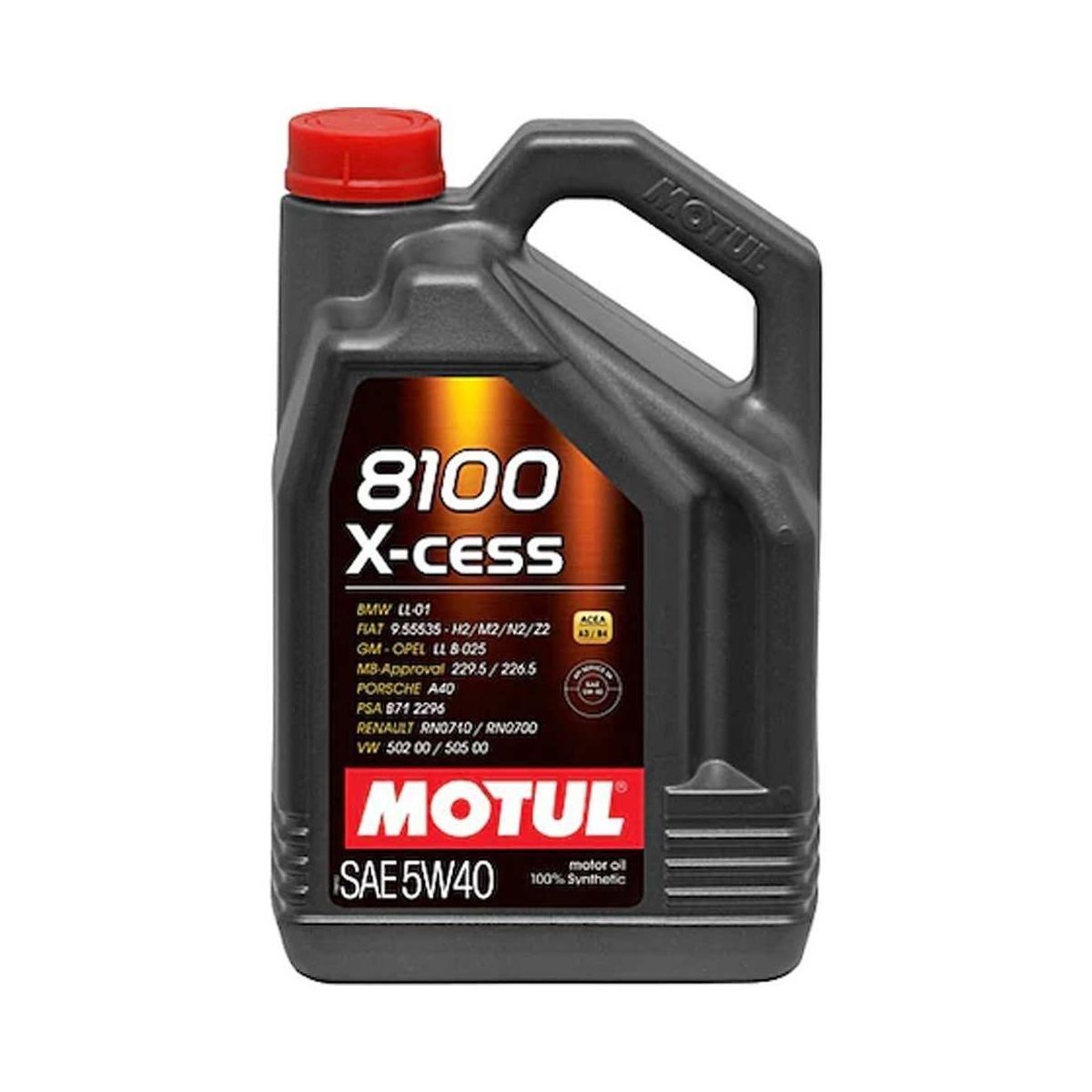 Motul 5W-40 8100 X-Cess Tam Sentetik 5 Litre Motor Yağı