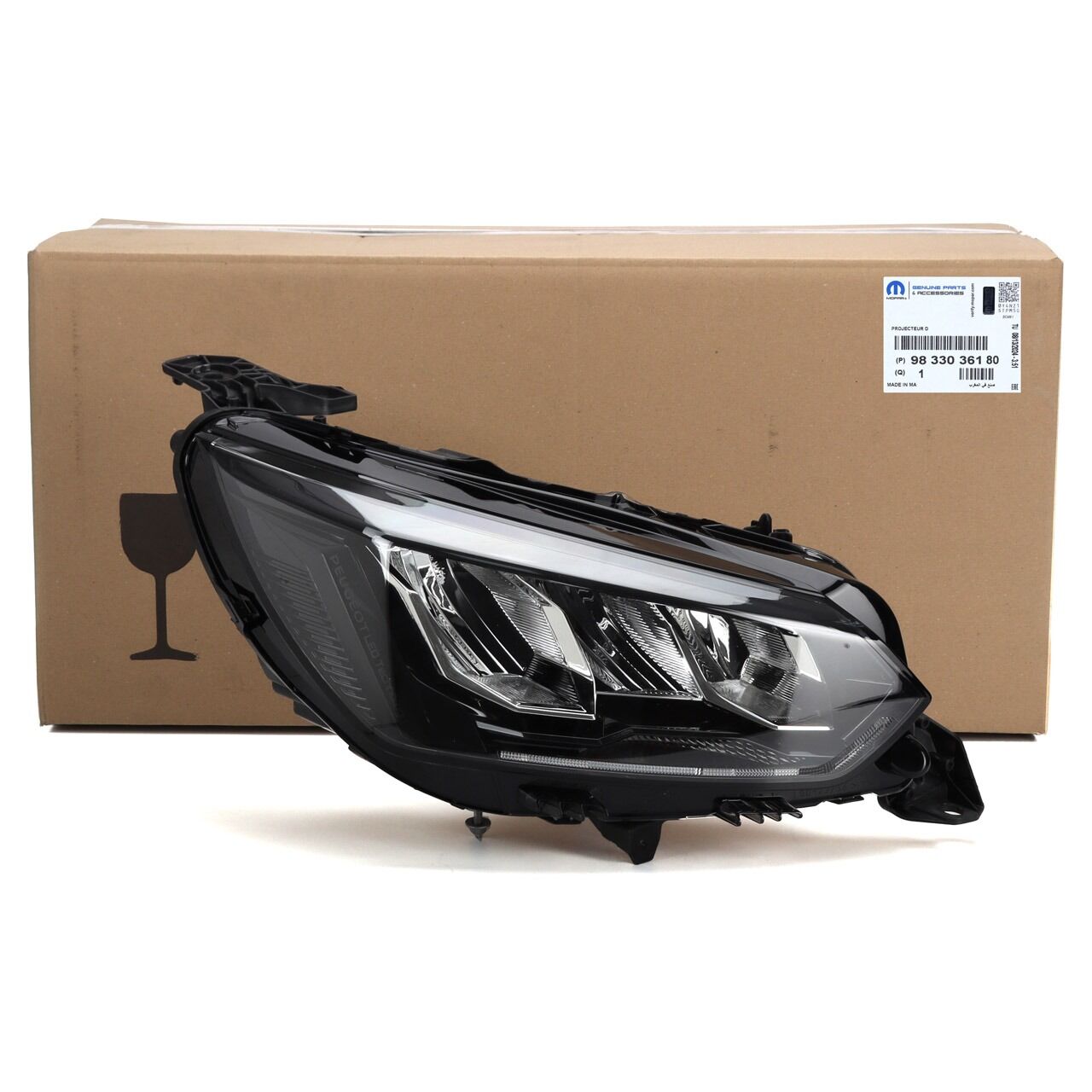 Peugeot 2008 P24E Sağ Ön Far Eco Led Orijinal 9833036180