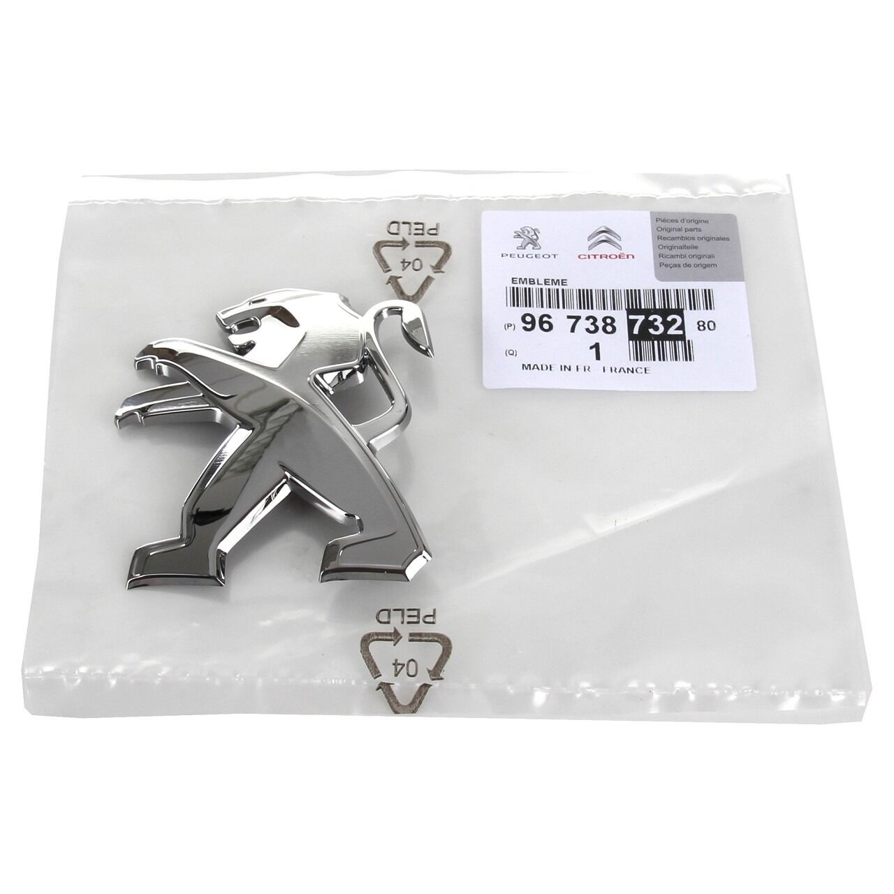 Peugeot 208 Arka Aslan Amblemi Orijinal 9673873280