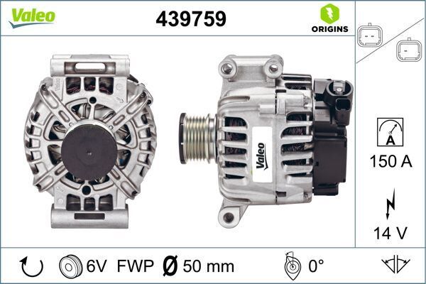 Peugeot 3008 1.6 Thp Vti Şarj Dinamosu Alternatör 12v 150A Valeo 439759