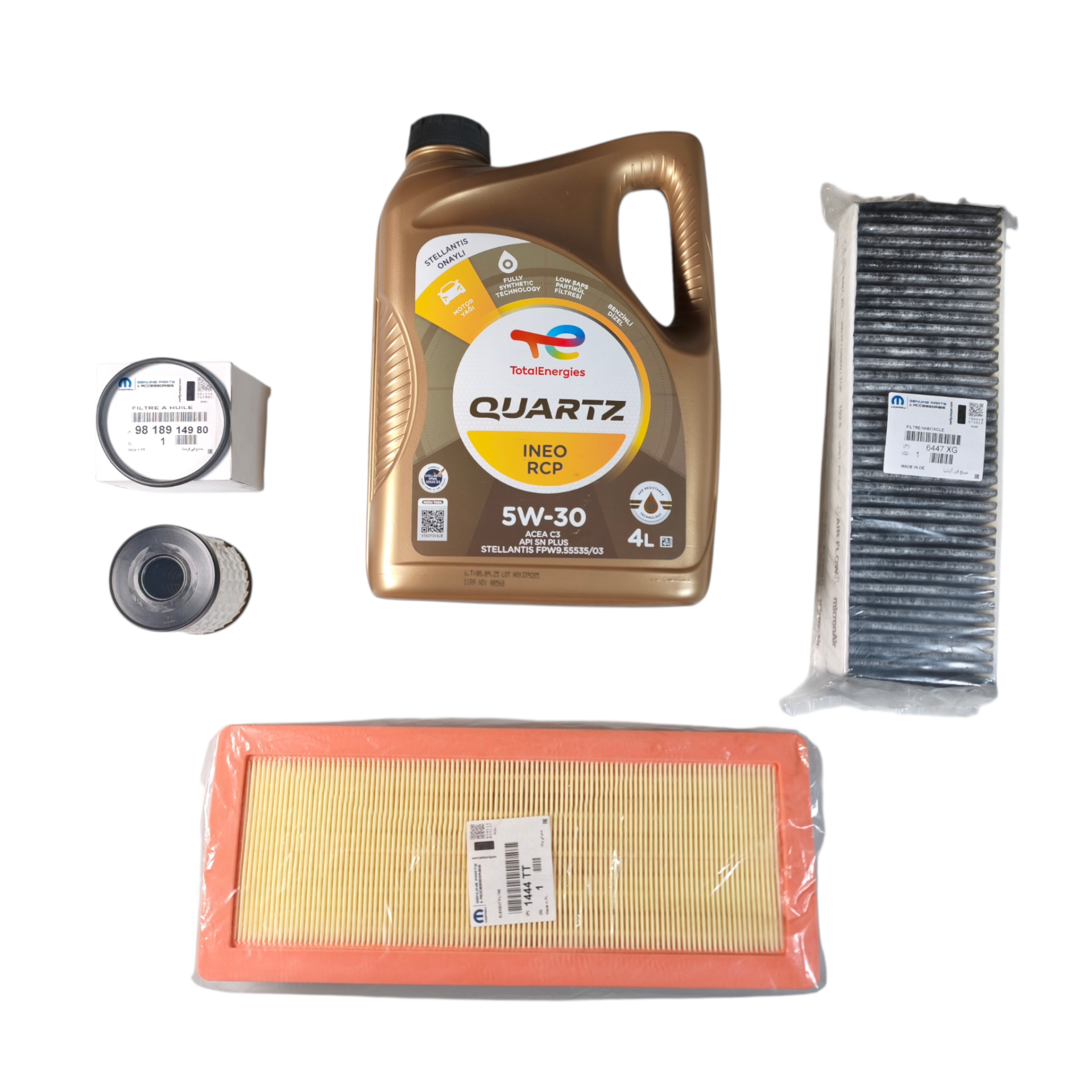 Peugeot 3008 P84 1.6 Puretech Motor Yağı Ve Filtre Bakım Seti Psa Orijinal